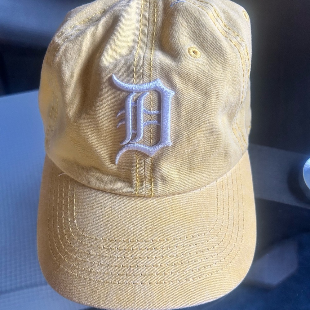 Yellow Baseball Cap with White Logo